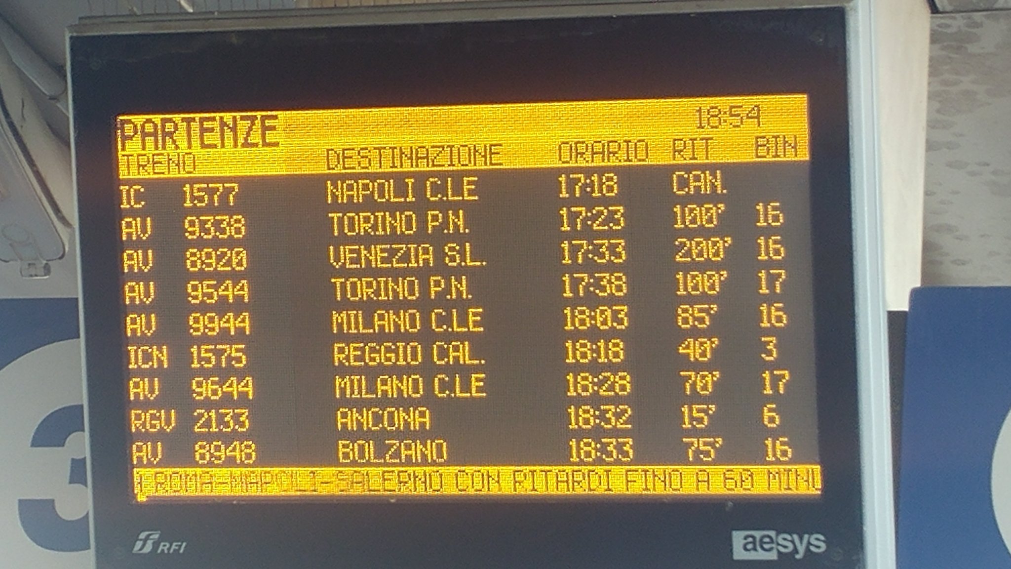 trenitalia ritardo