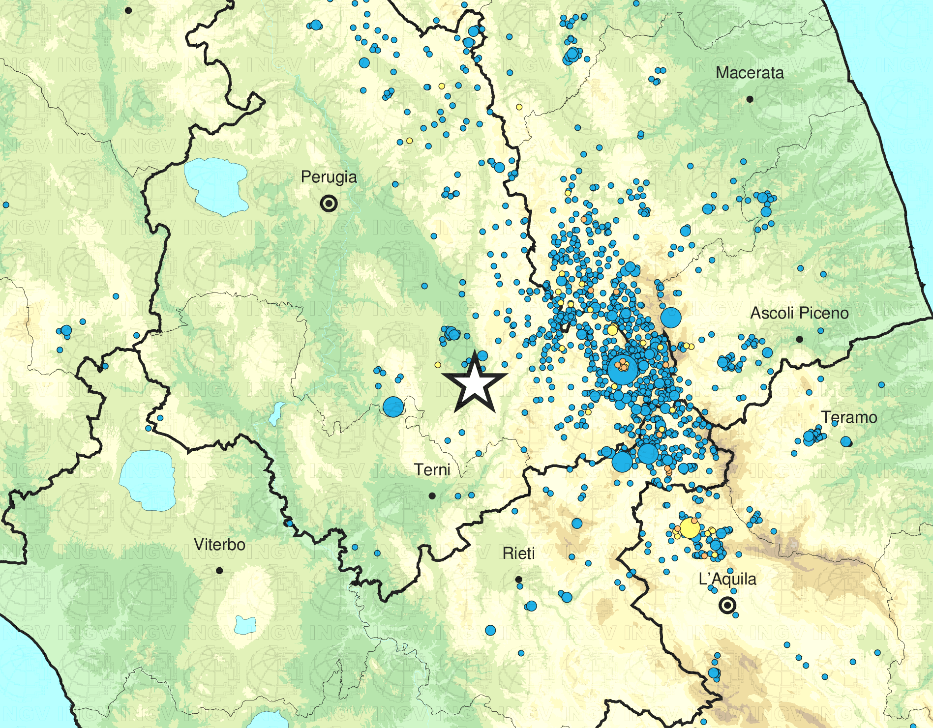 terremoto spoleto oggi