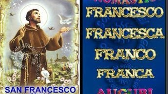 Buon Onomastico Francesco E Francesca Oggi 4 Ottobre Video