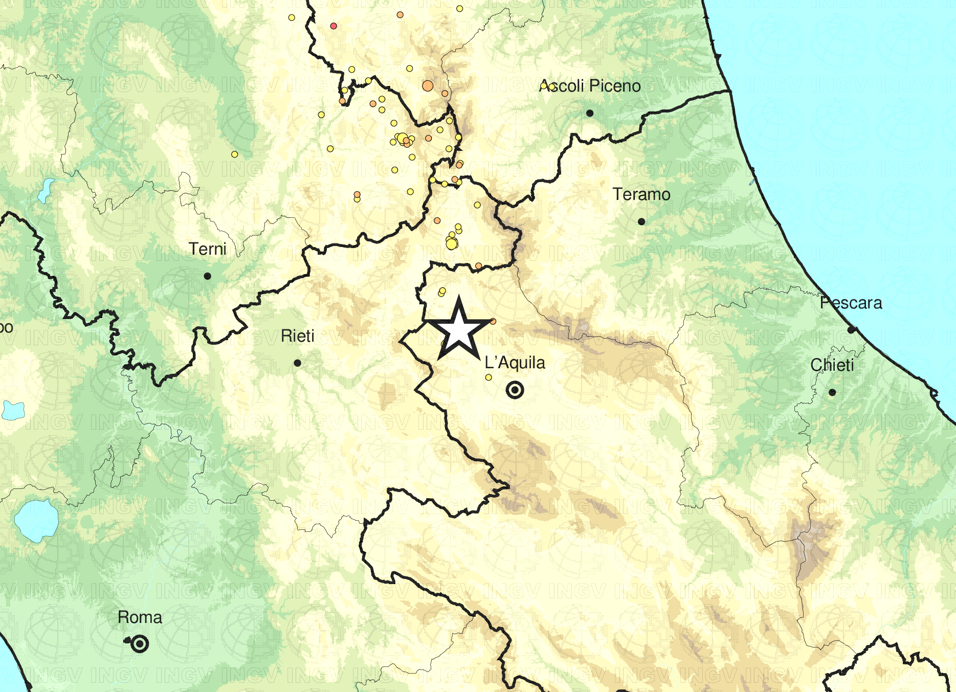 terremoto ora Barete