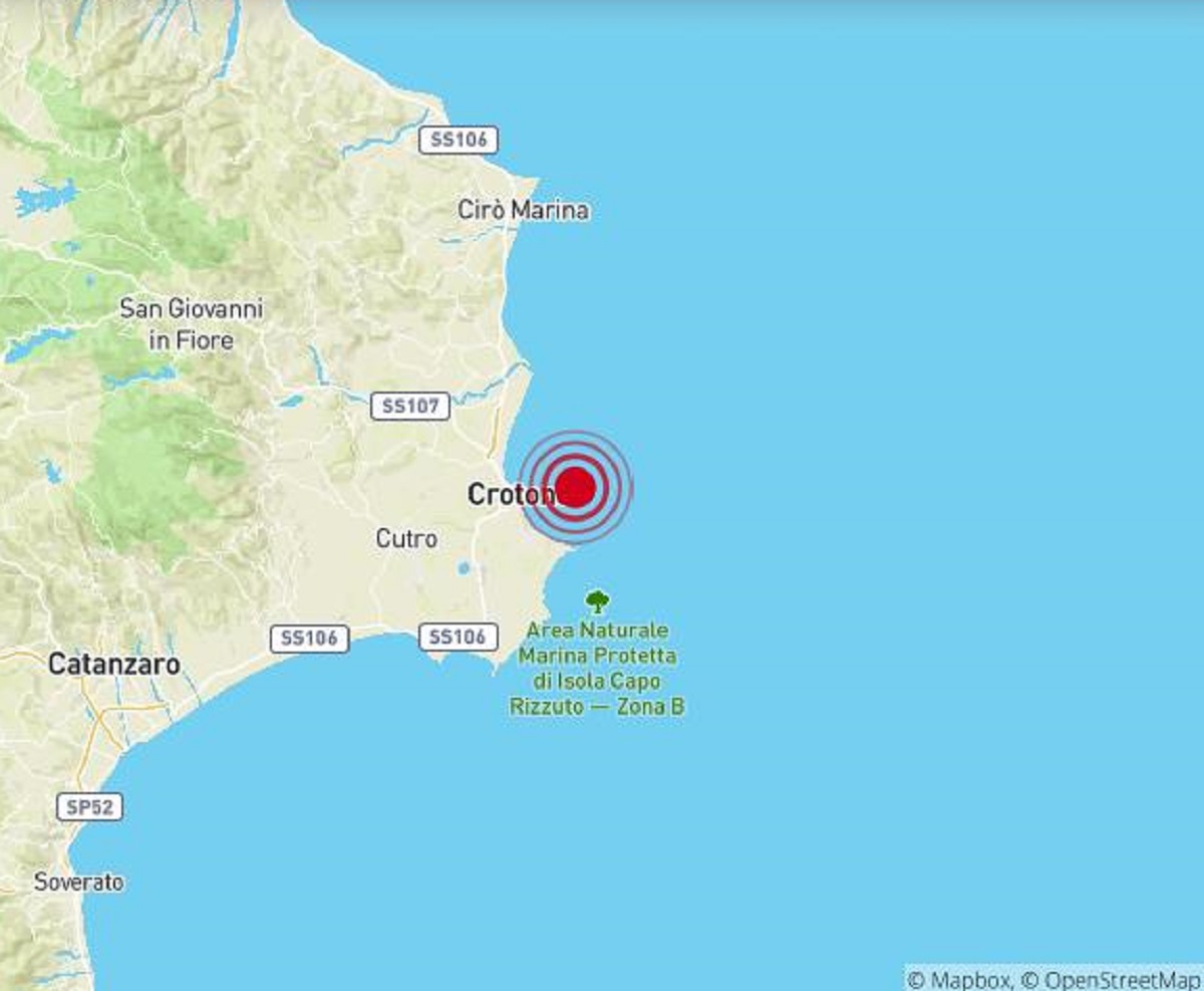 terremoto ora crotone