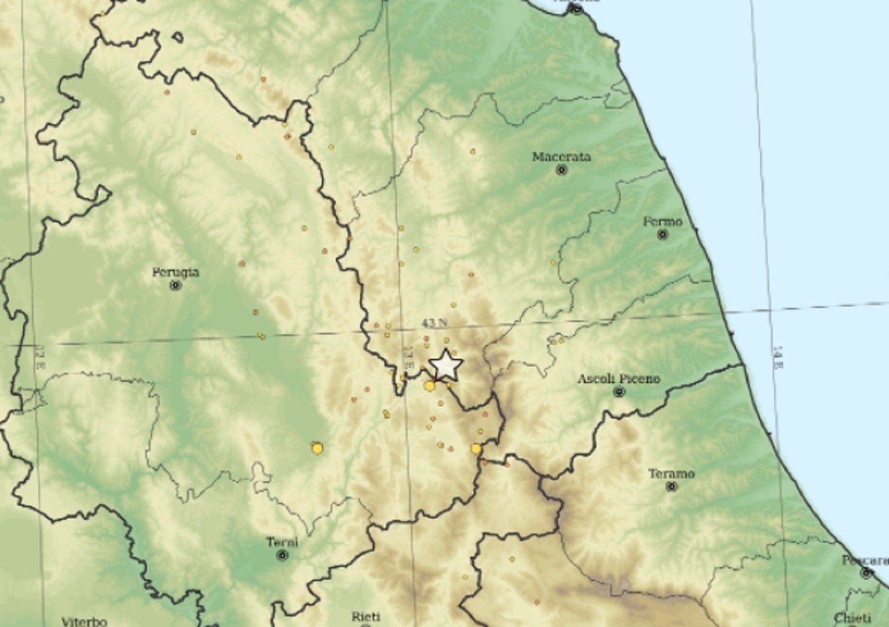 terremoto macerata oggi