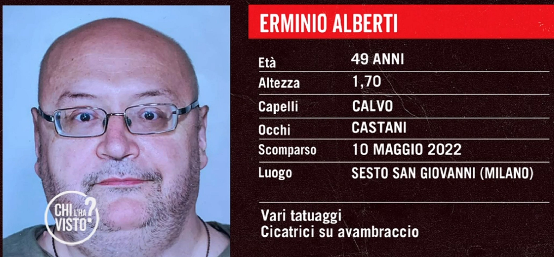 Erminio Alberti scomparso