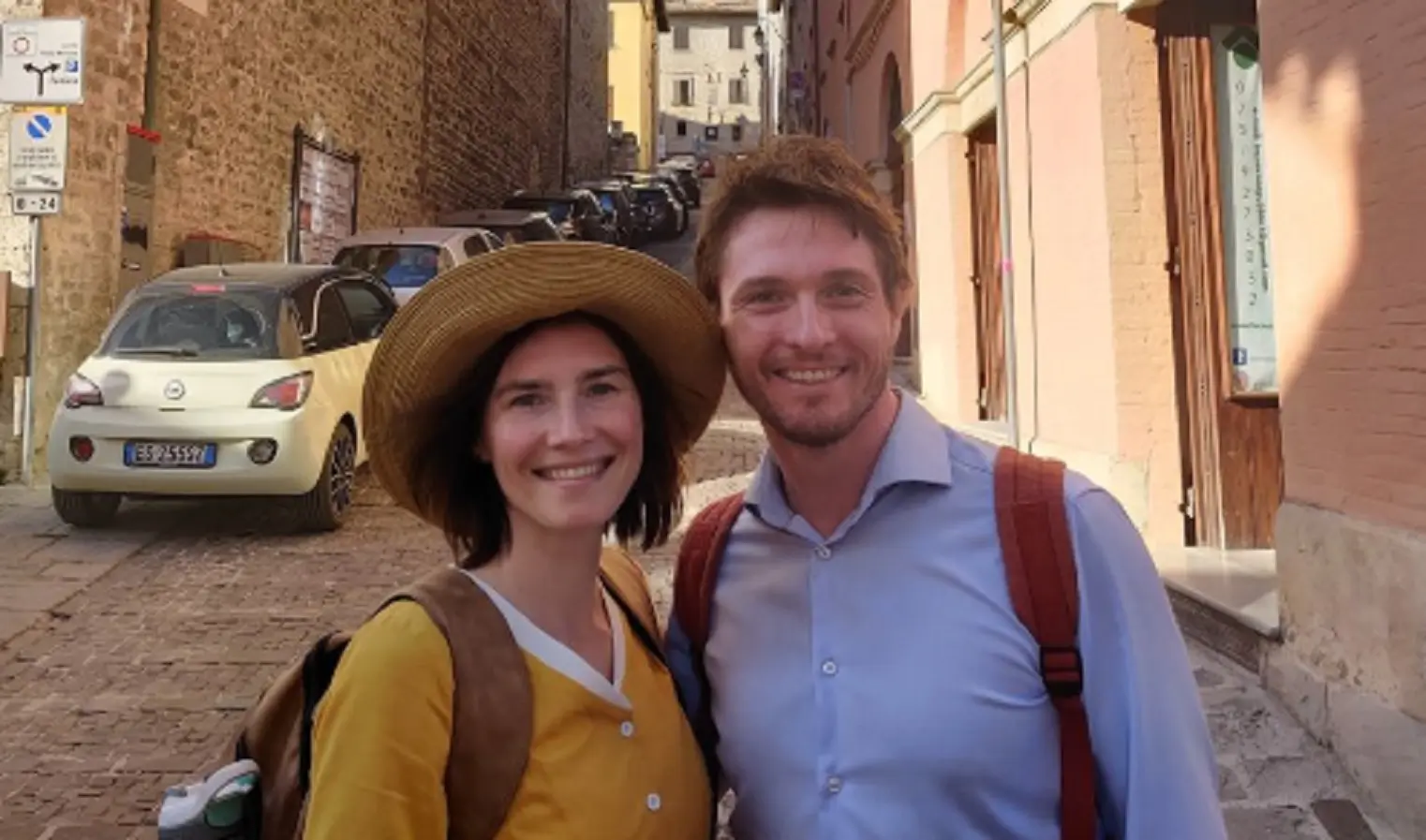 amanda e raffaele sollecito a Gubbio