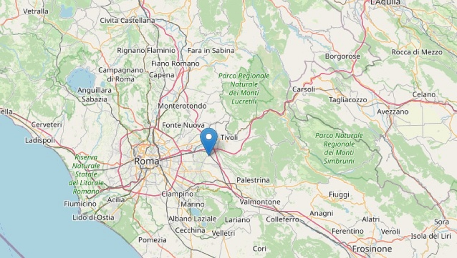 Terremoto Roma 22 gennaio