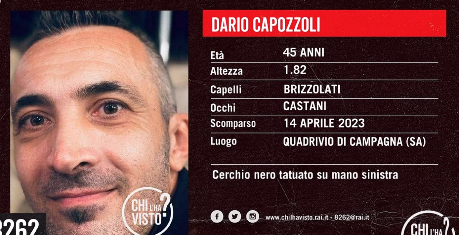 Dario Capozzoli scomparso Campagna