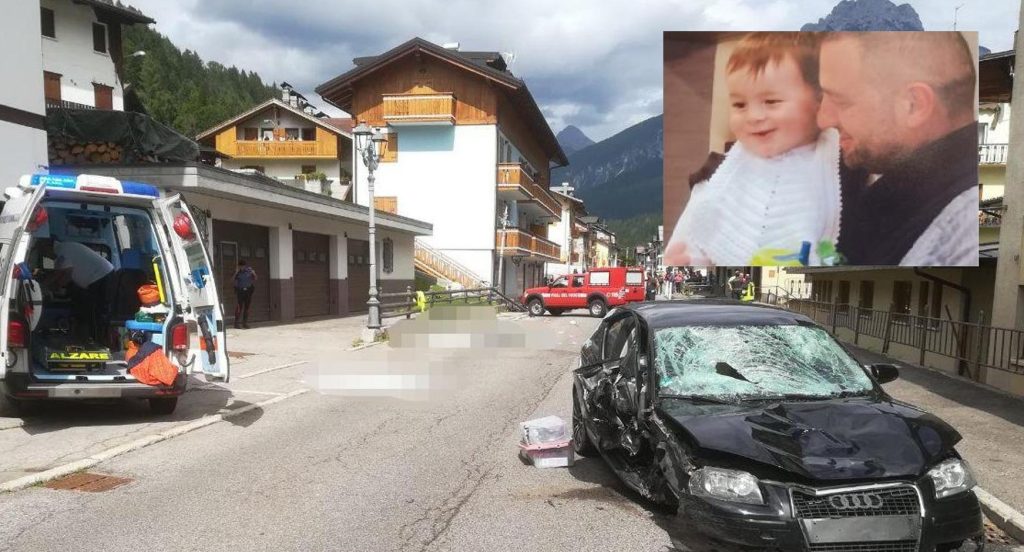 Nel riquadro padre e figlio morti nell'incidente