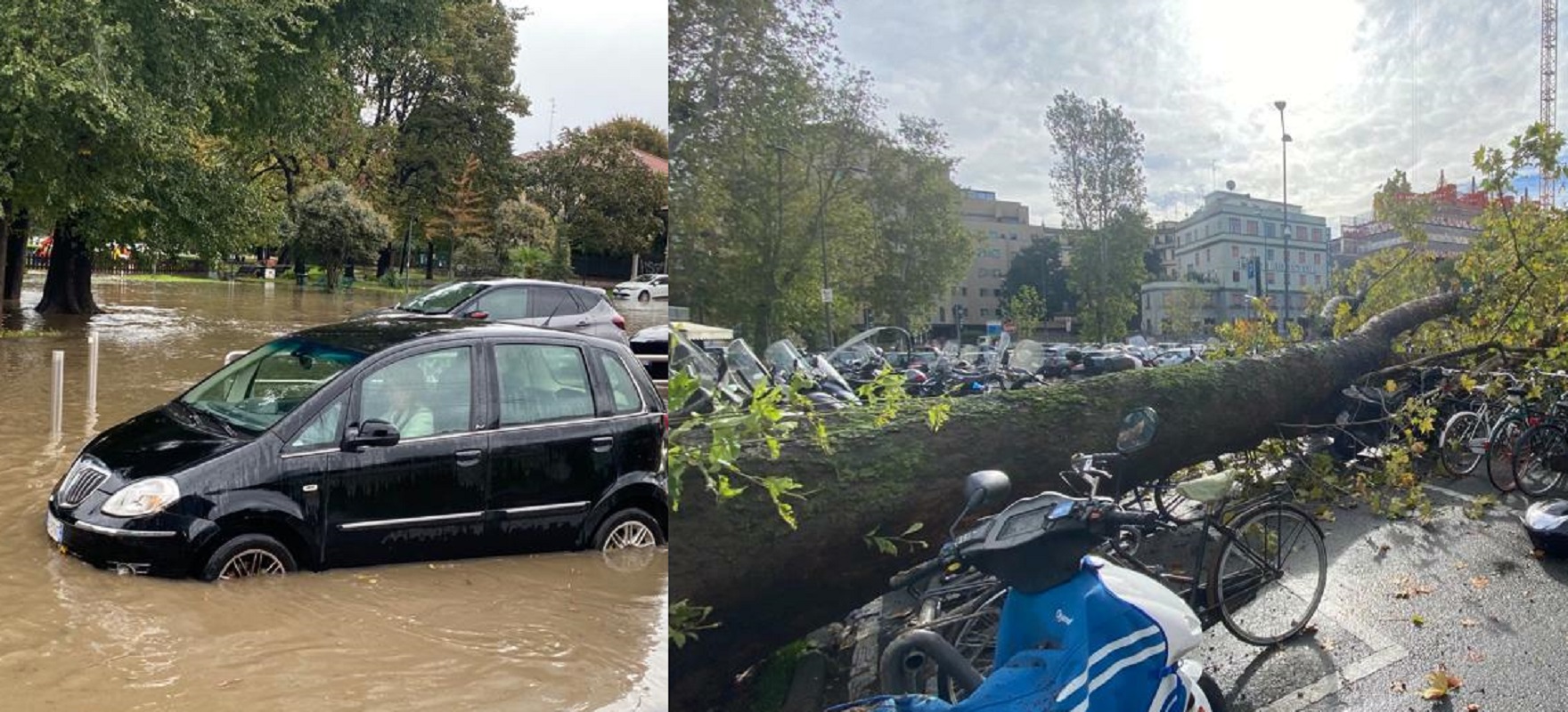 Maltempo: a Milano esondato il Seveso  mezzi pubblici deviati – Foto