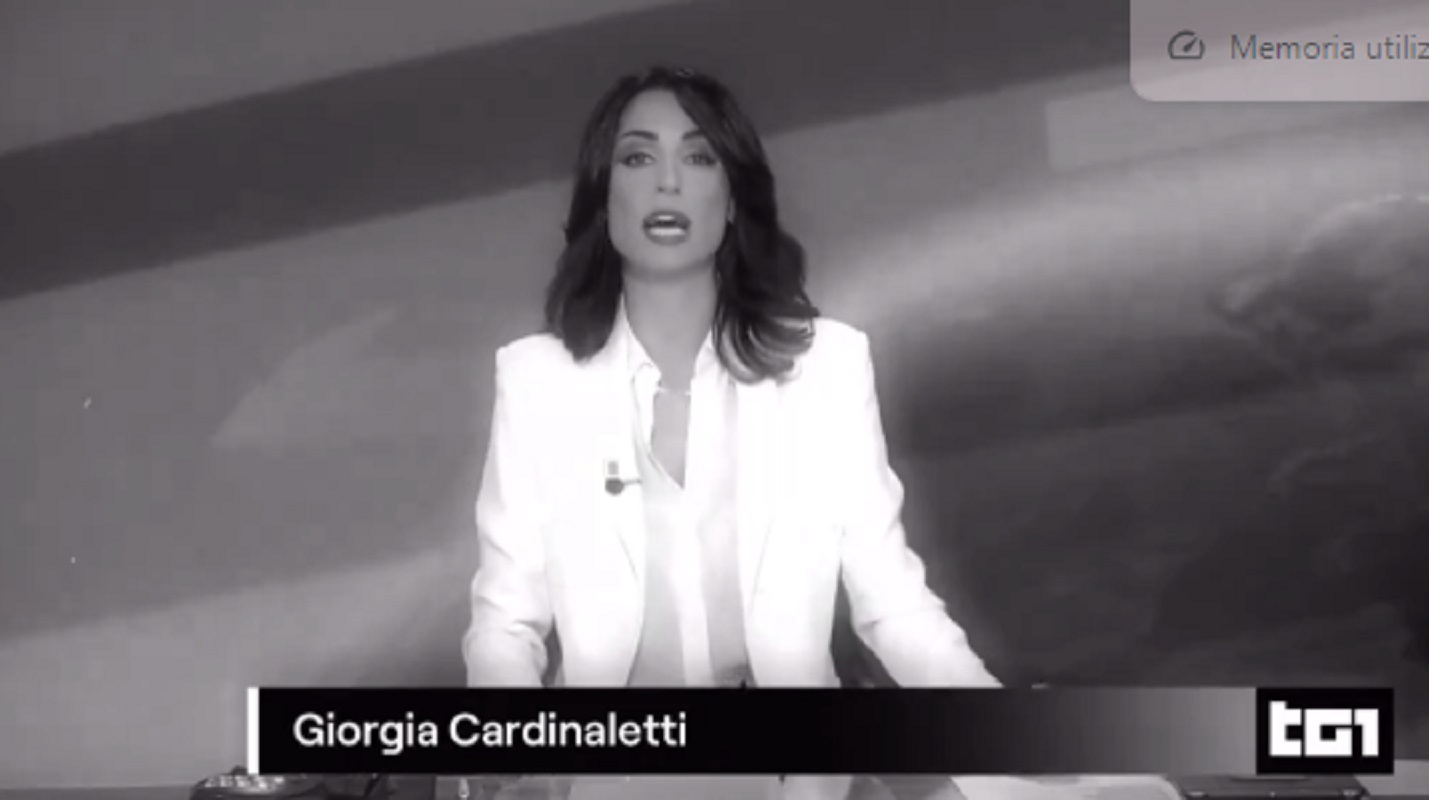 Tg1 in bianco e nero