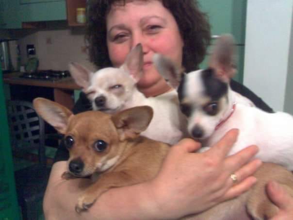 Rita Combi con i suoi amati cani