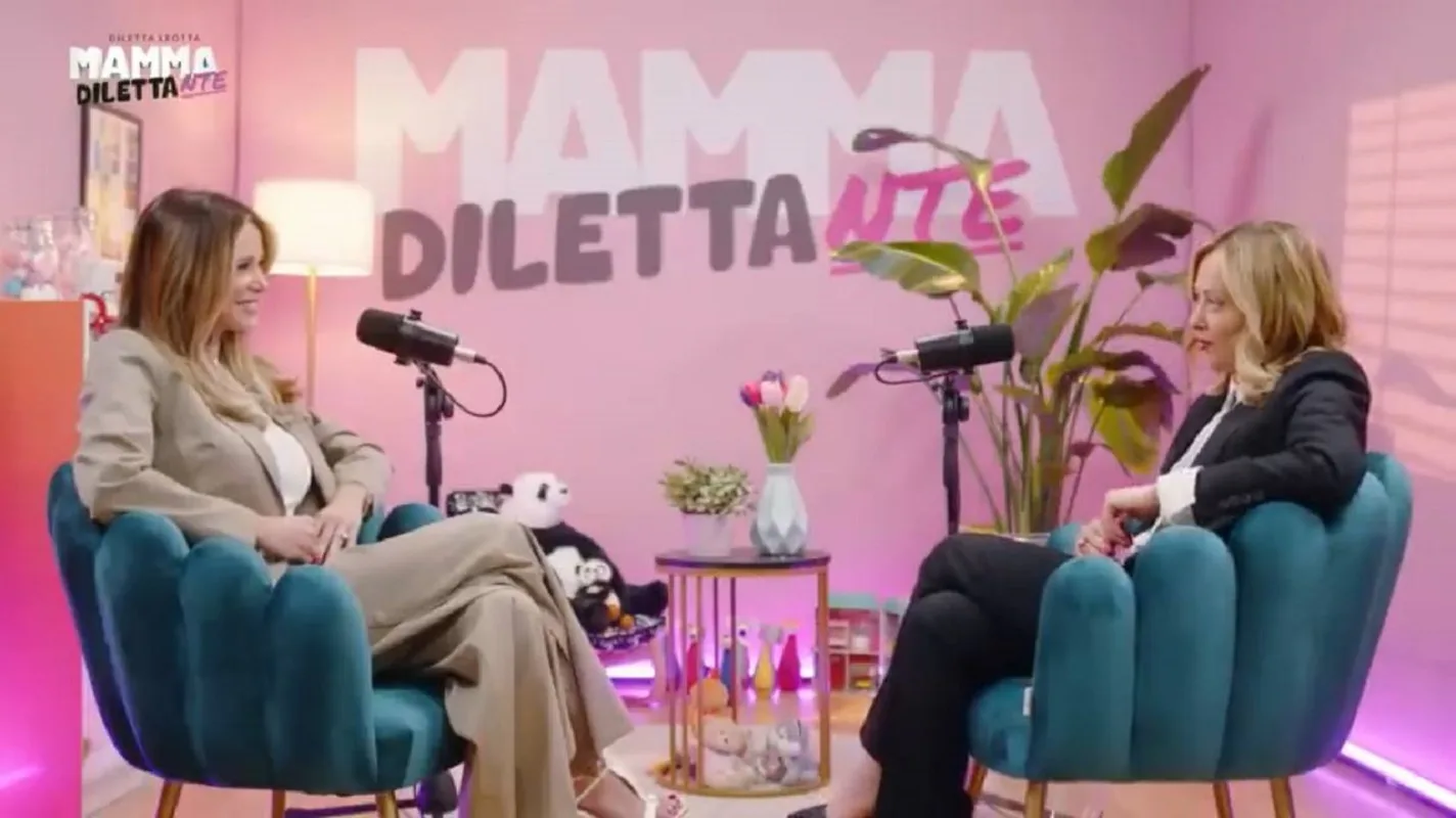 Giorgia Meloni ospite di Diletta Leotta