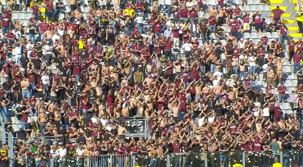 I tifosi della Salernitana al Picco di La Spezia