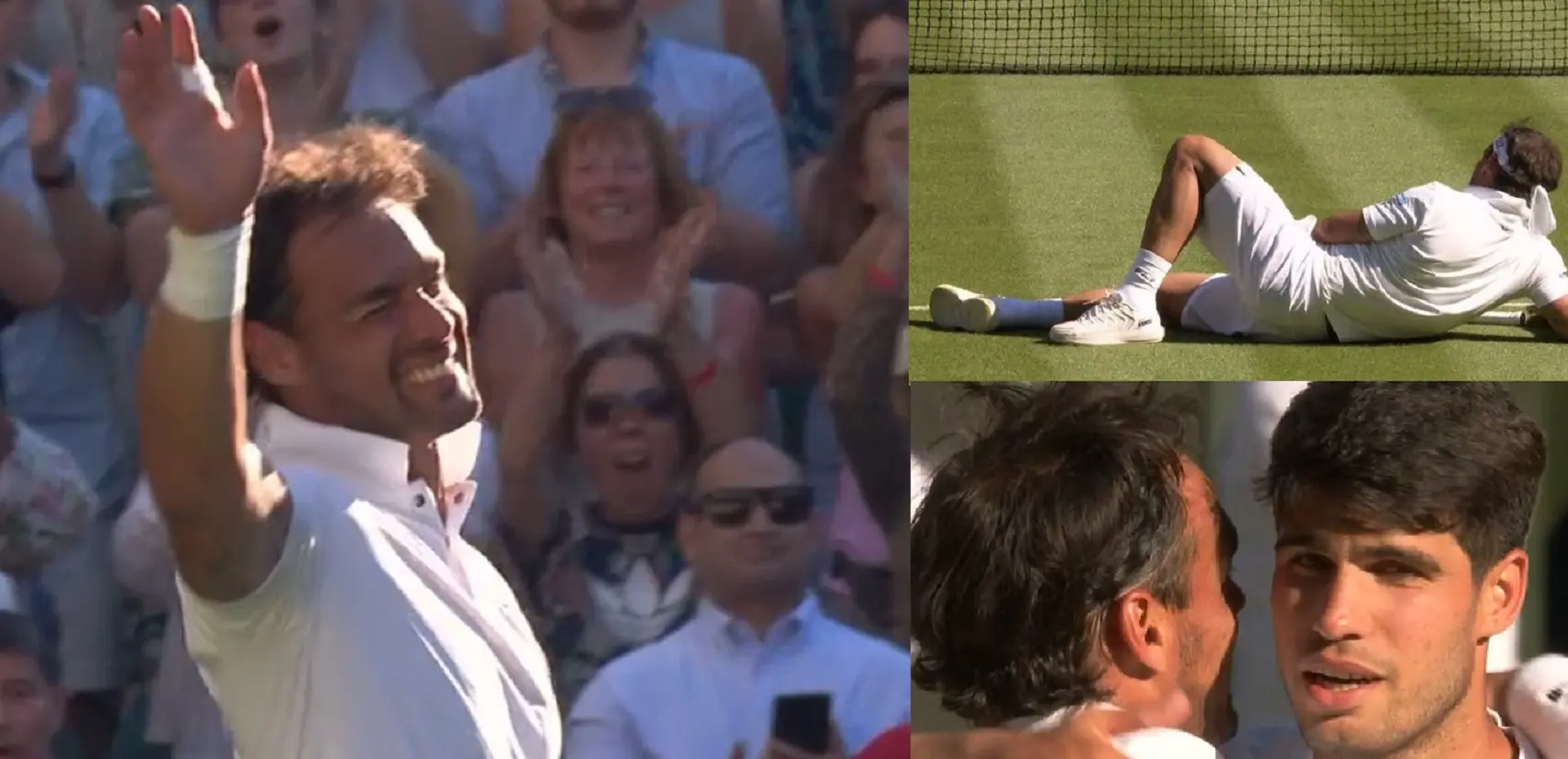 Fognini show a Wimbledon, Alcaraz trema, si salva al quinto e lo elogia: ‘Può giocare ancora 3 anni’ Fognini show a Wimbledon, Alcaraz trema, si salva al quinto e lo elogia: ‘Può giocare ancora 3 anni’