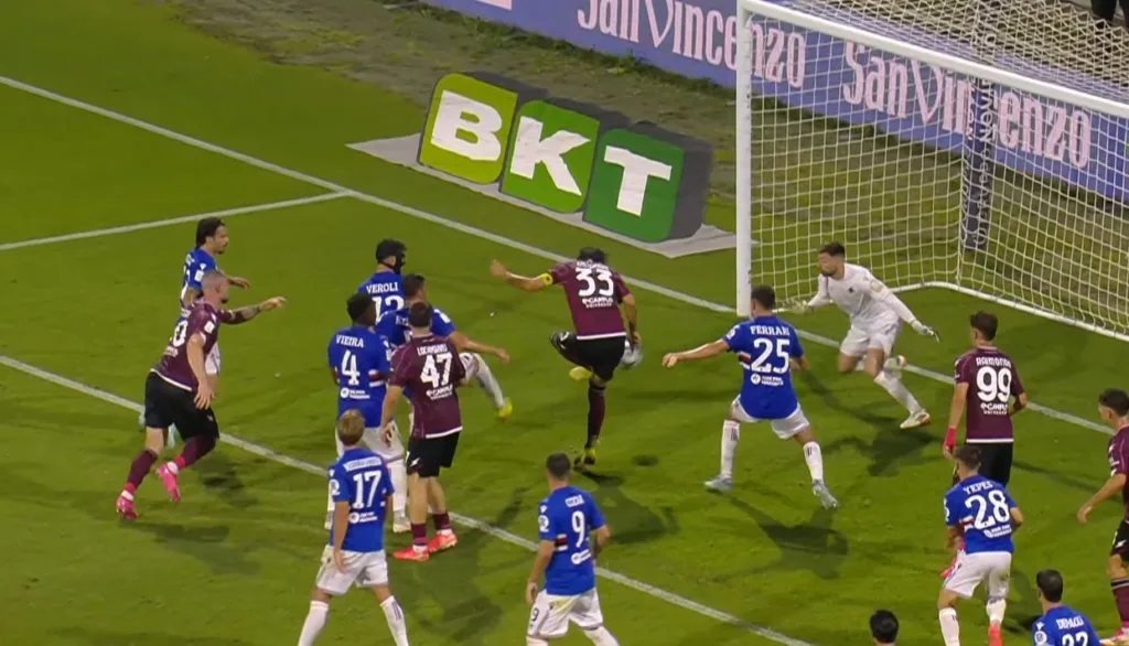 Il gol di Ferrari annullato per fallo di mano