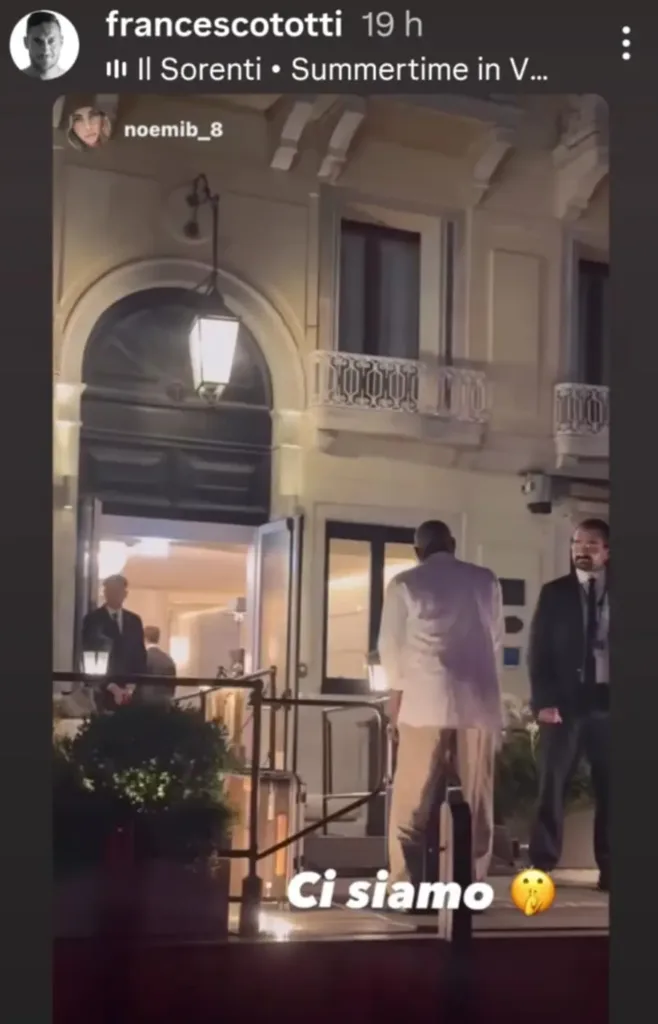 La Stories di Noemi Bocchi condivisa da Totti