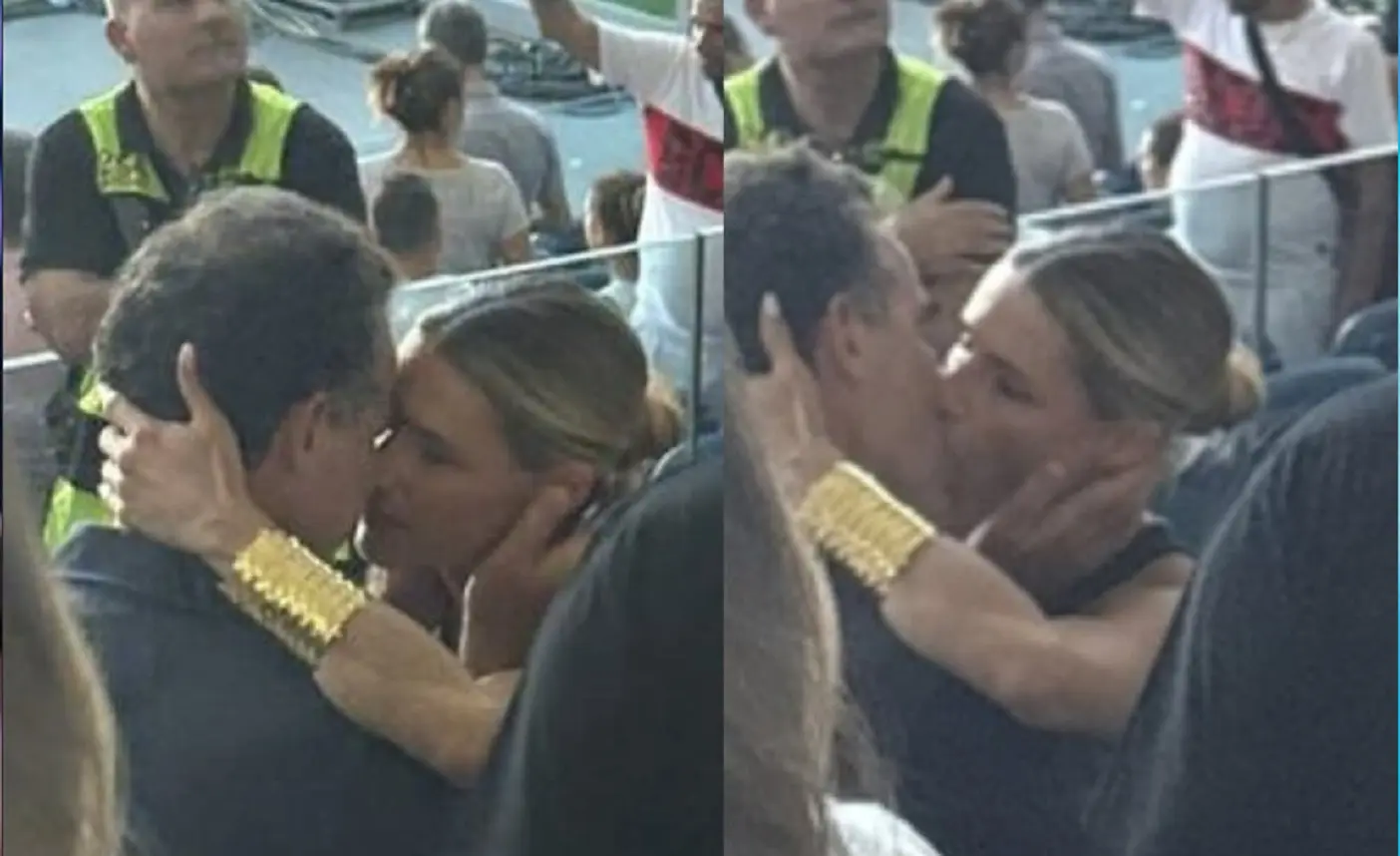 Michelle Hunziker e Nino Tronchetti Provera, primo bacio pubblico al concerto di Vasco Rossi Michelle Hunziker e Nino Tronchetti Provera, primo bacio pubblico al concerto di Vasco Rossi