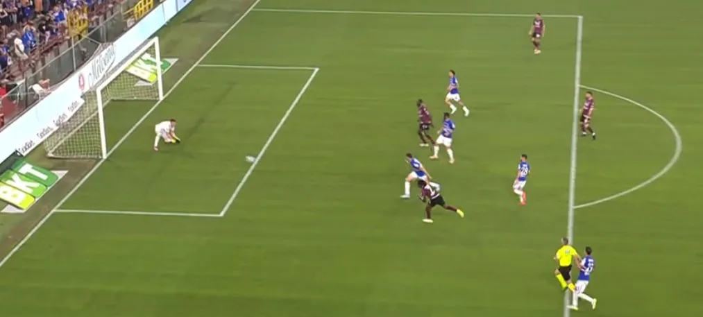 Tongya spreca dopo un bel dribbling