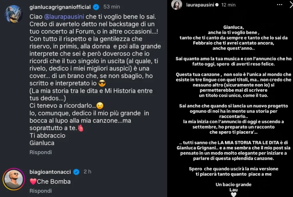 Botta e risposta Grignani vs Pausini