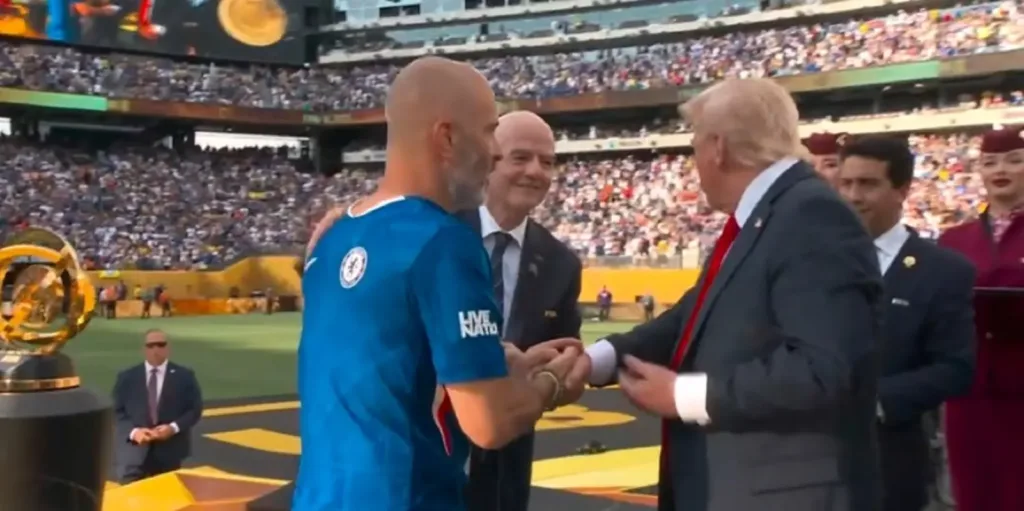 Enzo Maresca premiato da Trump e dal presidente Fifa Infantino