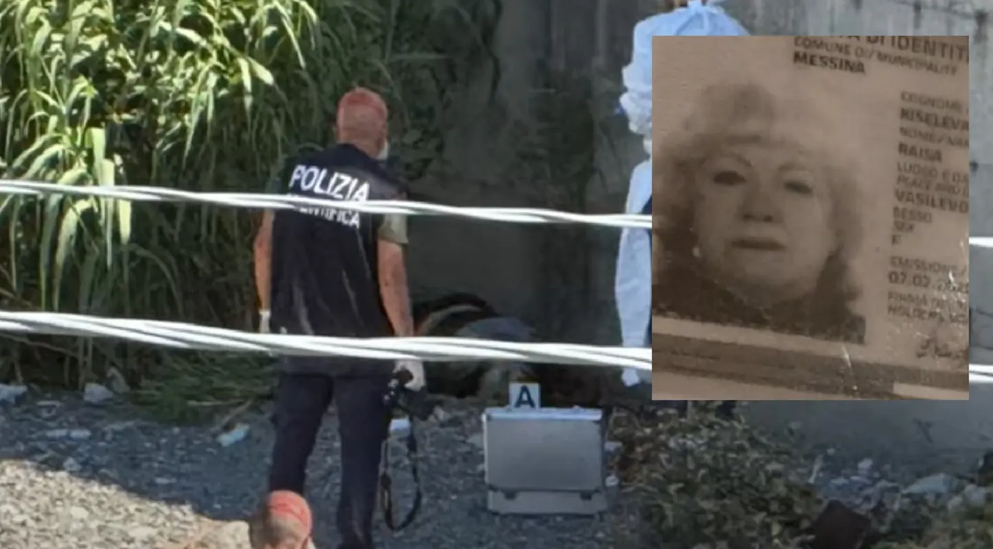 Il luogo del ritrovamento a Barcellona Pozzo di Gotto, nel riquadro la vittima