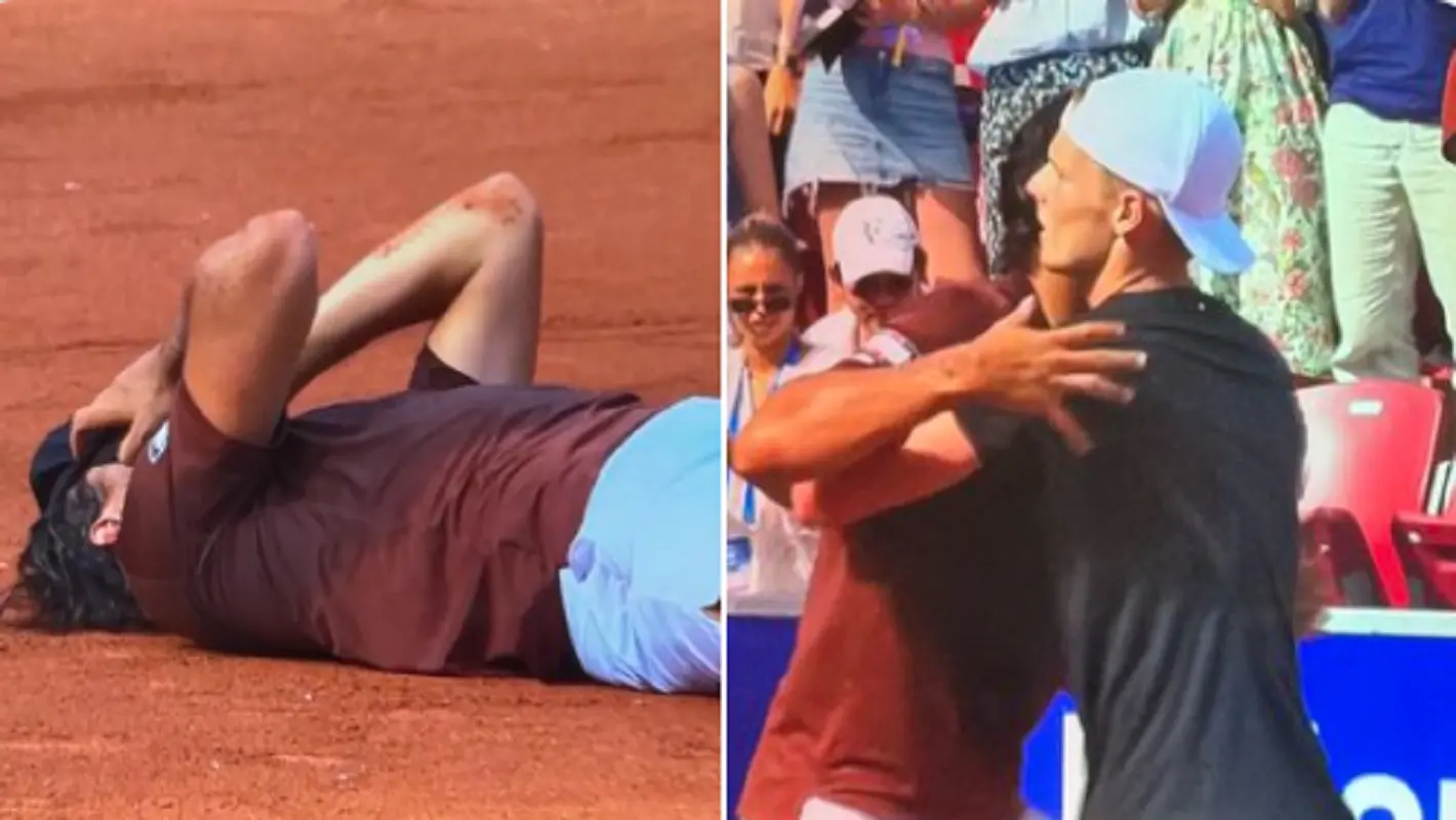 La gioia di Luciano Darderi dopo il match point