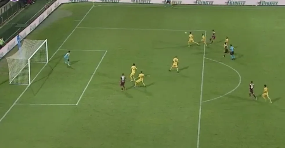 Annullato per fuorigioco il gol del pari di Quirini