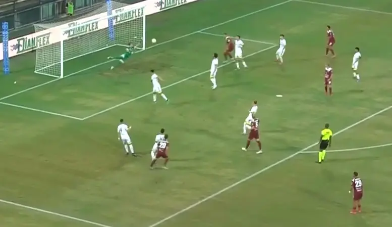 Il gol del vantaggio di Ferraris