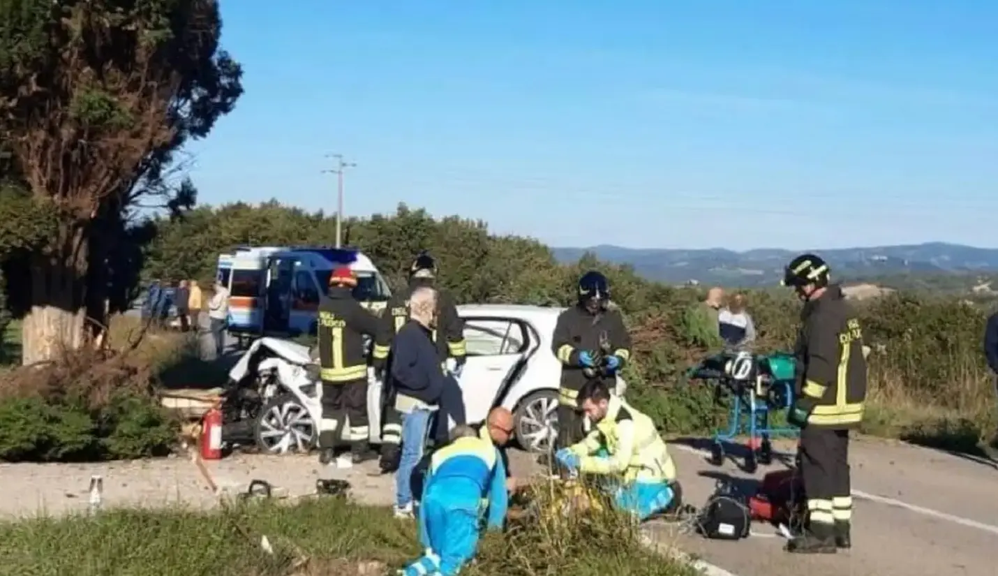 cinigiano lo scontro e lo schianto contro un cipresso 83enne muore nell8217incidente sulla provinciale