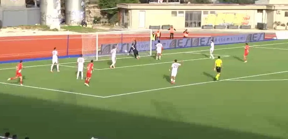 Il gol del vantaggio dell'Altamura