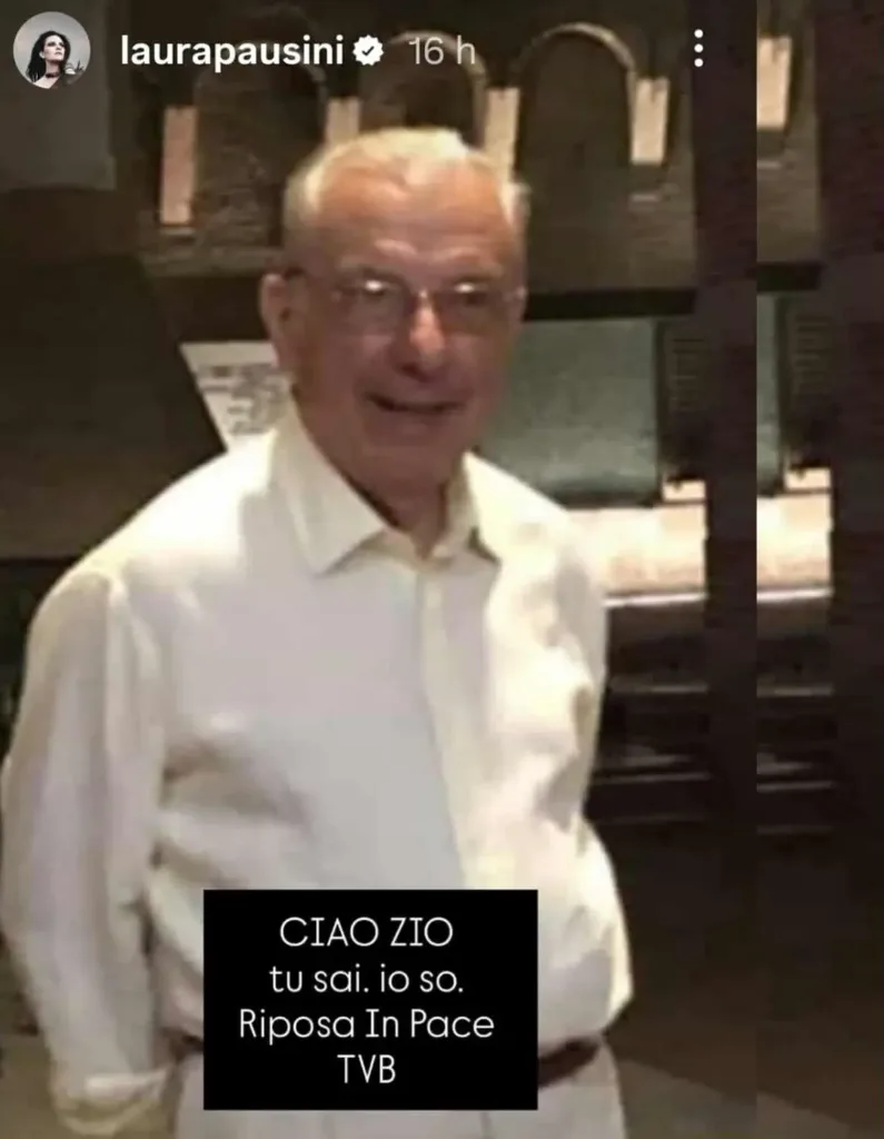 La Stories con dedica di Laura Pausini allo zio