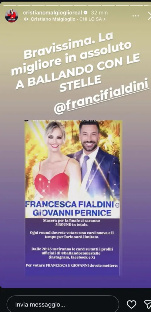 Il sostegno di Malgioglio per Francesca Fialdini