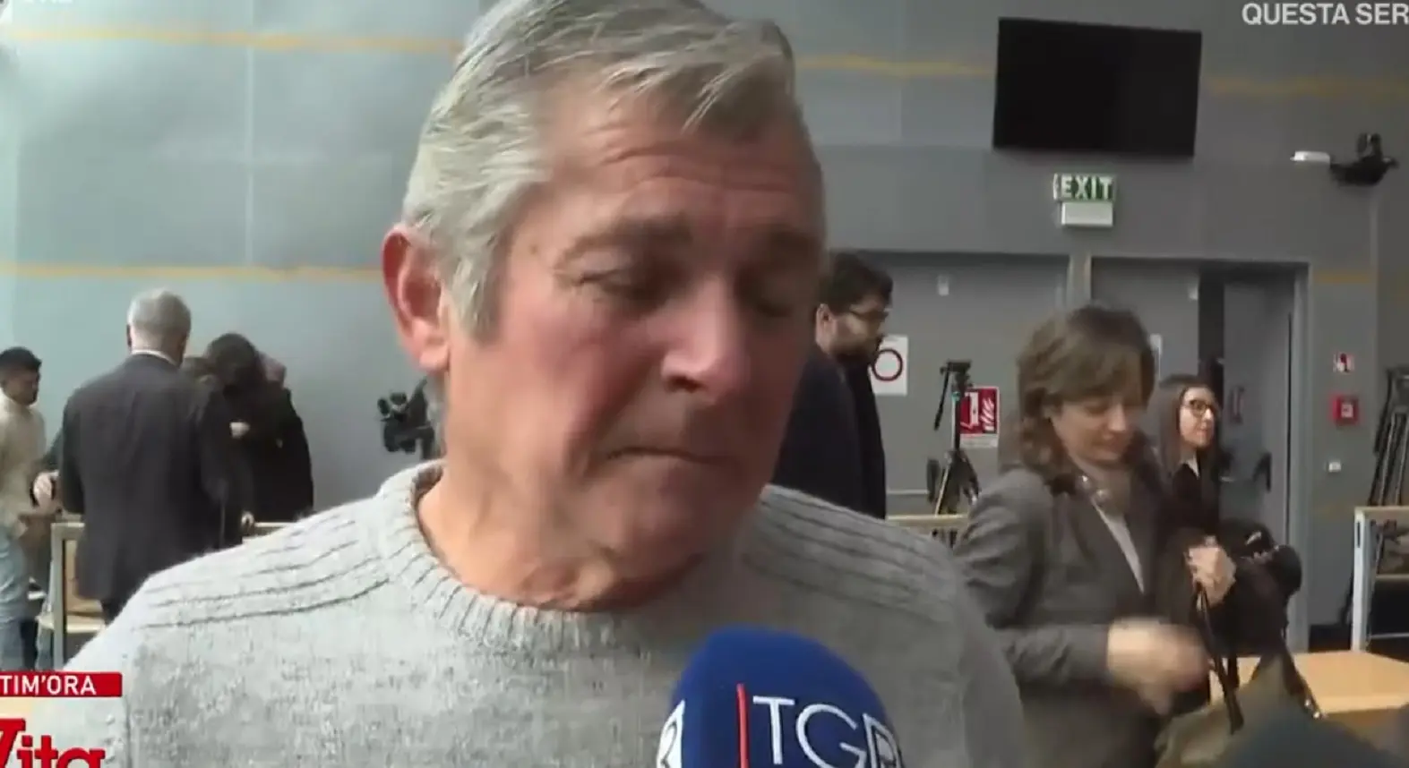 Sandro Mugnai in lacrime