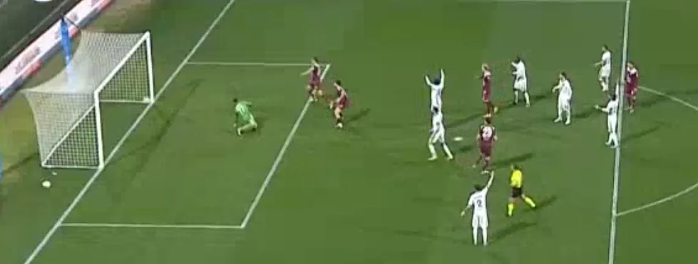 Il gol annullato alla Salernitana per fuorigioco