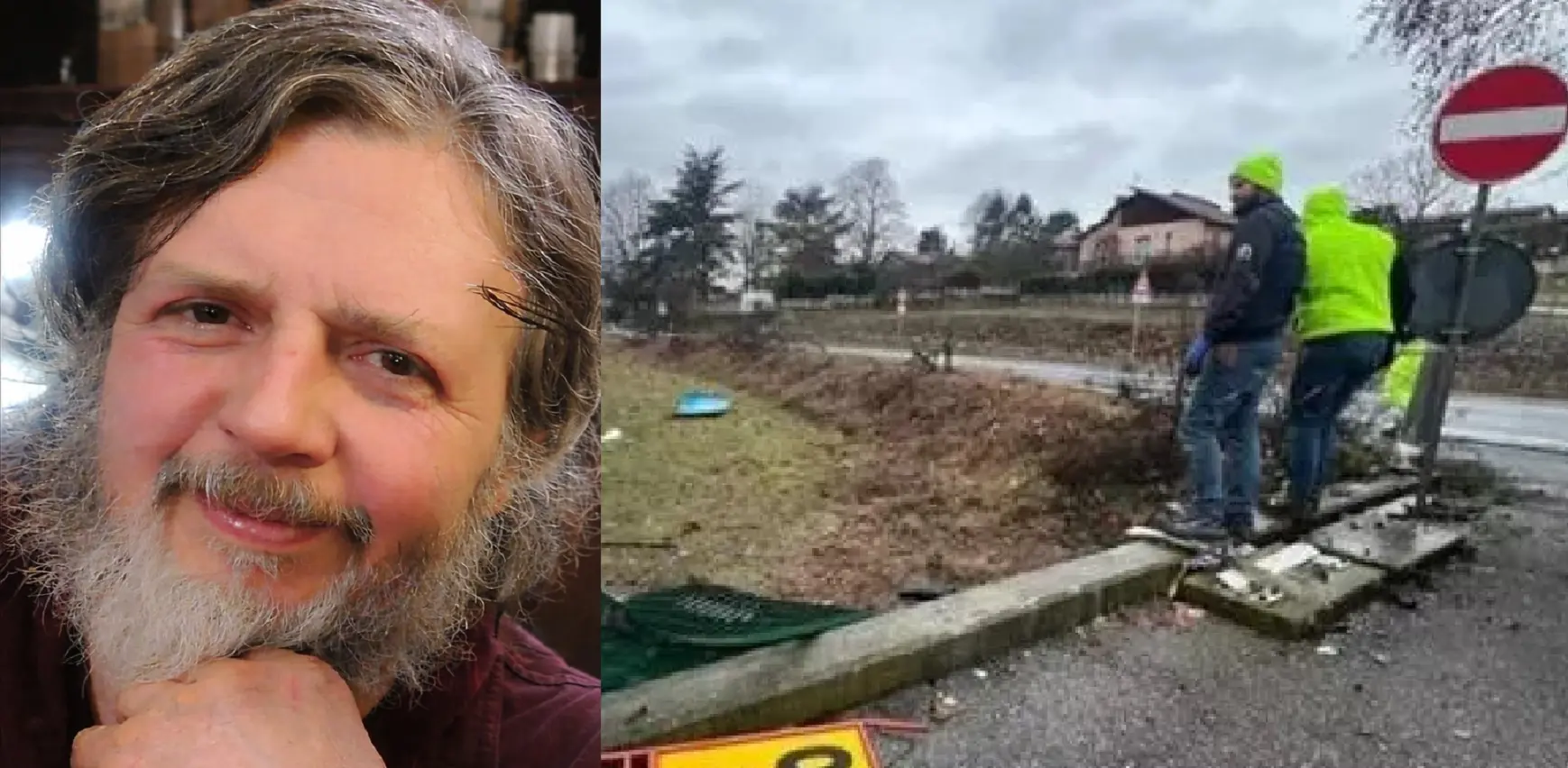 Piero Giamello e il luogo dell'incidente