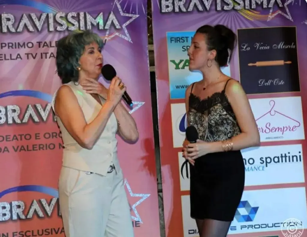 Un momento della serata con Patrizia Ferrato e Greta Cinotti