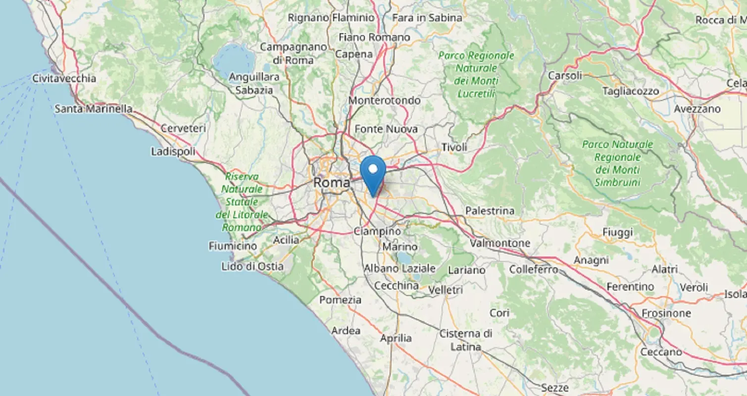 L'epicentro è stato localizzato a Ciampino