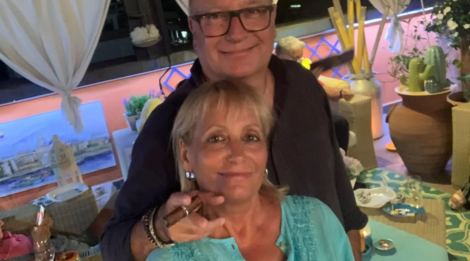 Lorella Molinari con il marito