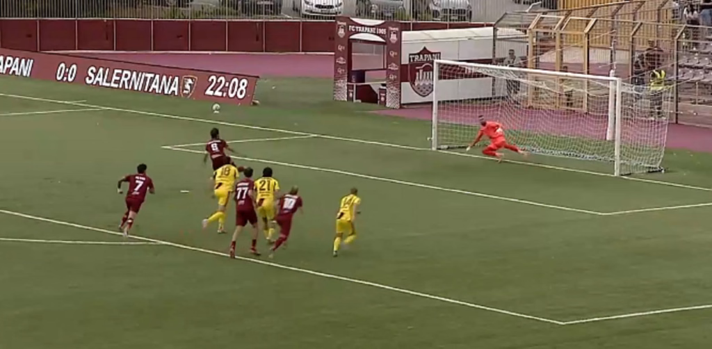 Il Trapani sblocca il risultato dal dischetto