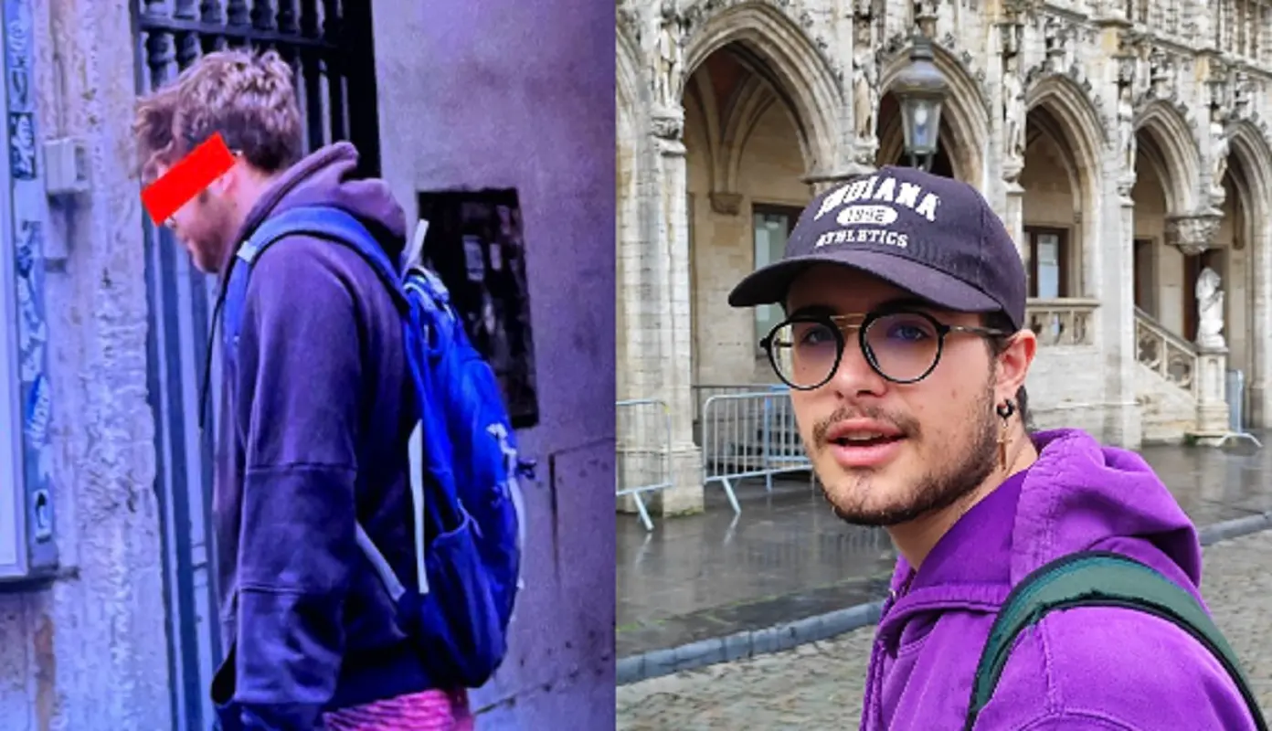 A sinistra la foto segnalazione di Simona Ventura, a destra Riccardo Branchini
