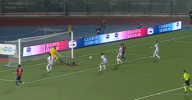 Clamorosa chance per la Casertana ad inizio ripresa