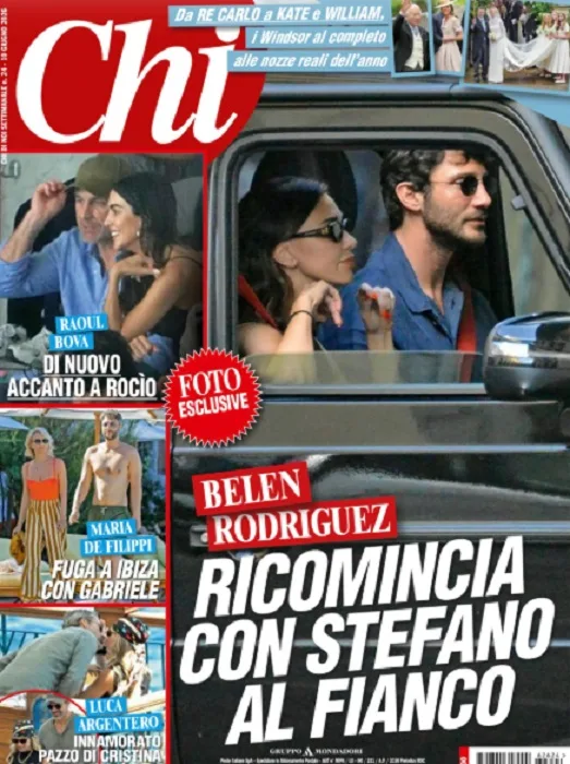 Belen e Stefano De Martino paparazzati dal settimanale Chi