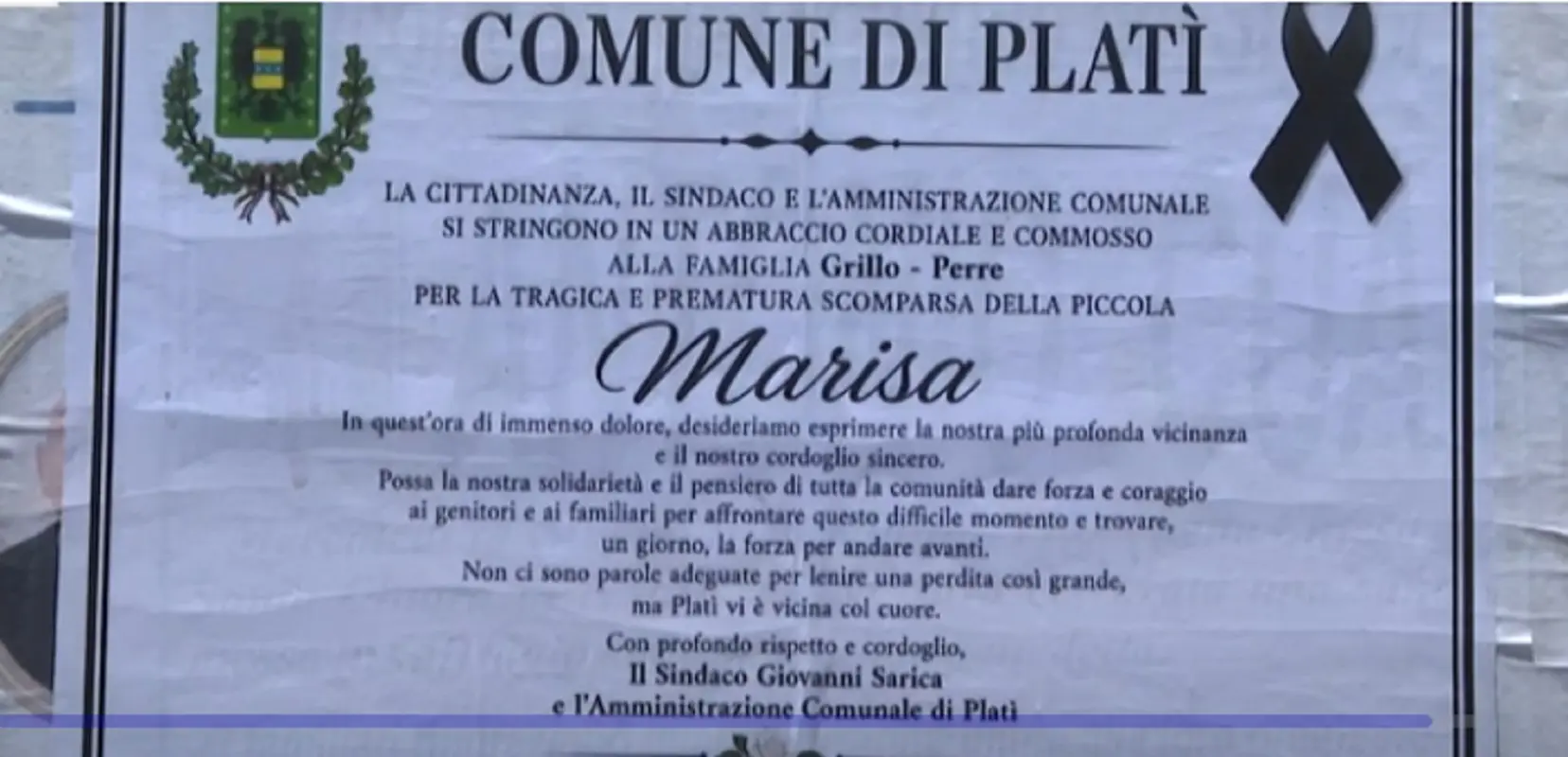 La tragica morta della piccola Marisa sconvolge Platì