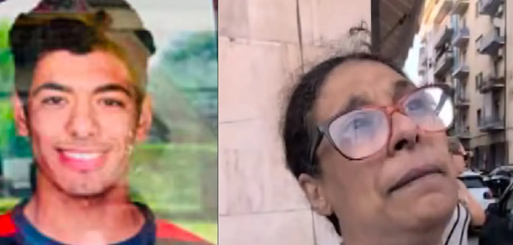 Da sinistra Mohamed Amin Bessioud e la madre