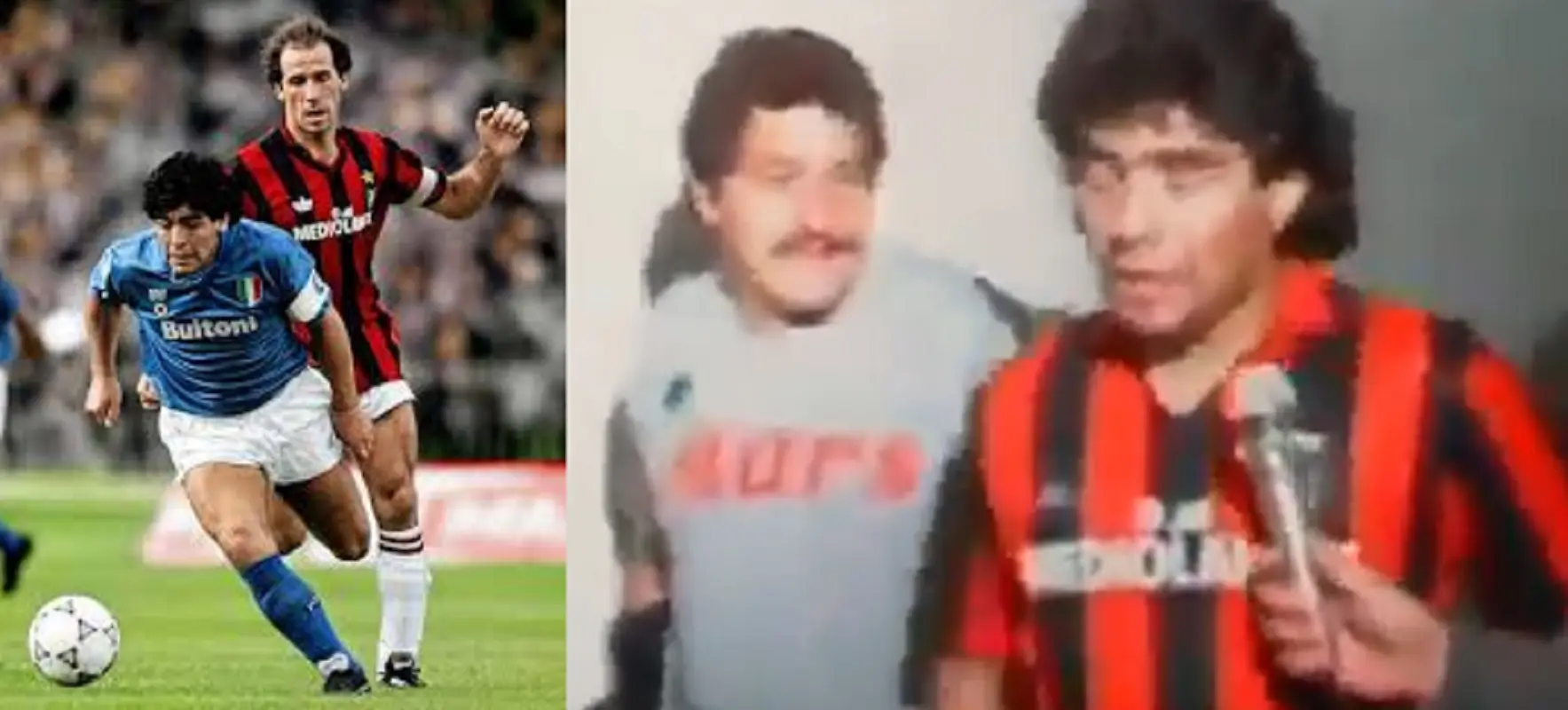 Maradona con Franco Baresi