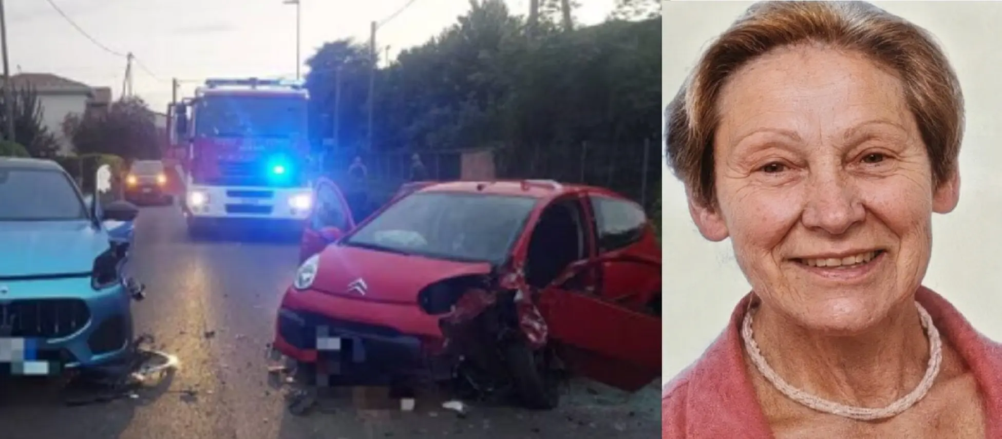 Pierina Zanatta morta nell'incidente nel trevigiano