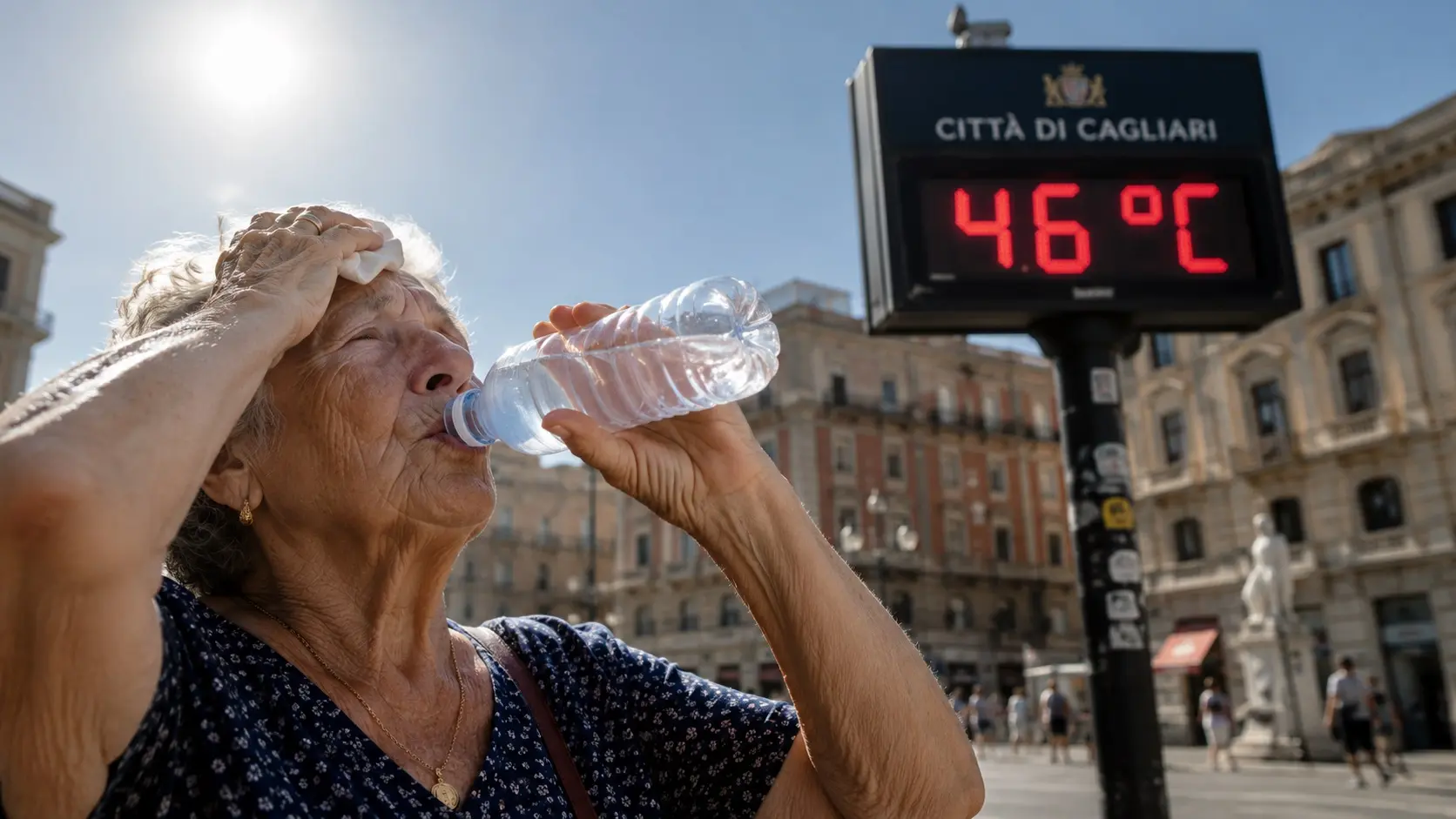 Temperatura sopra i 40 gradi in Sardegna, il caldo si fa rovente e gli anziani soffrono