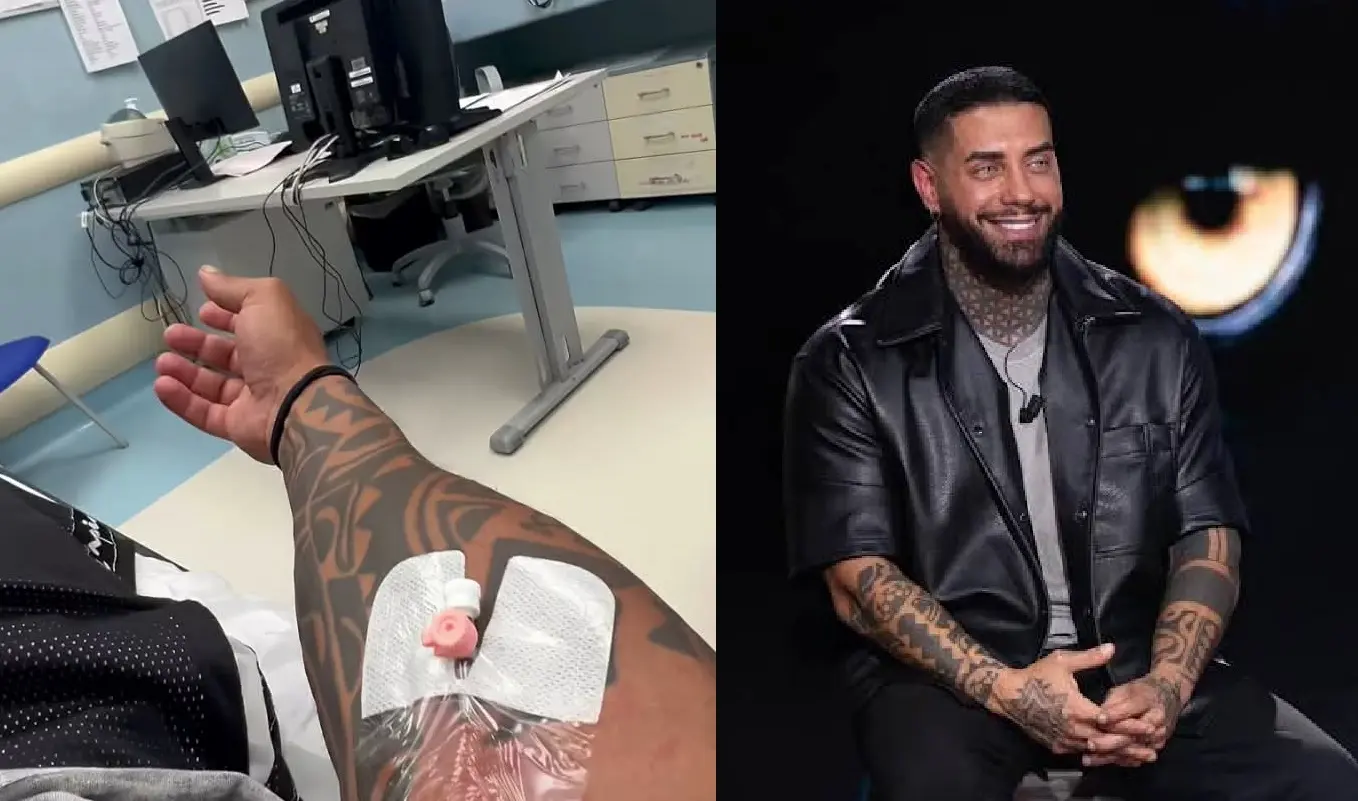 A sinistra Francesco Chiofalo sul lettino del pronto soccorso