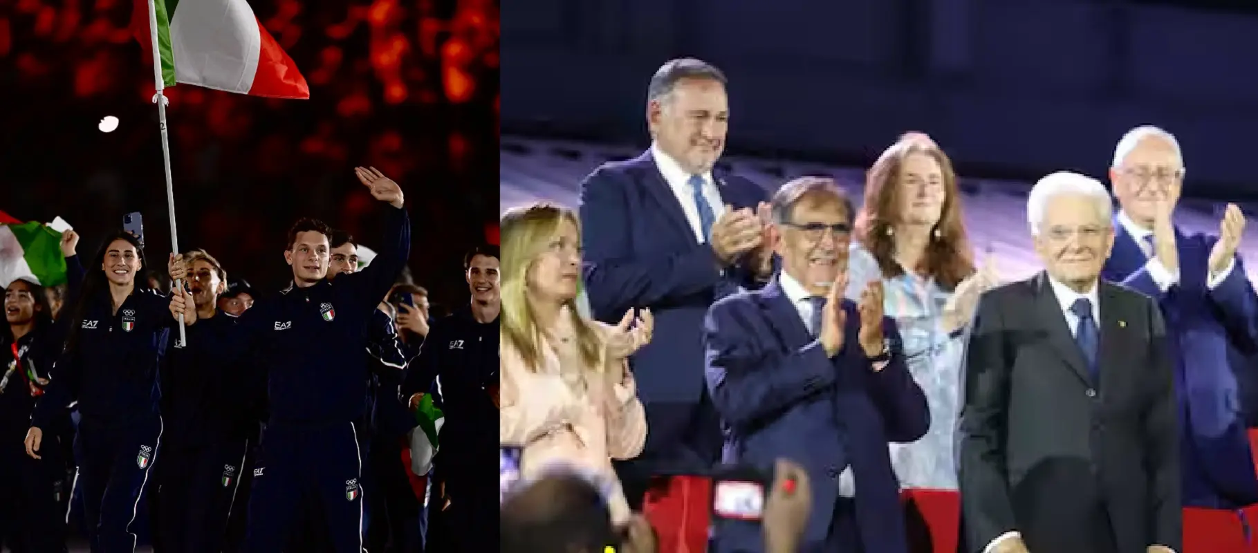 Irma Testa e Tortu portabandiera, Mattarella, La Russa e Meloni in tribuna