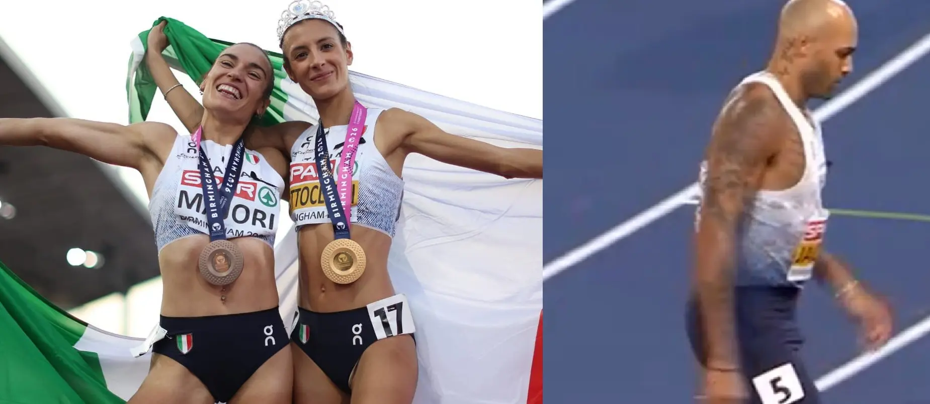 Le due facce della giornata azzurra, la gioia di Nadia Battocletti e Majori e la delusione di Jacobs