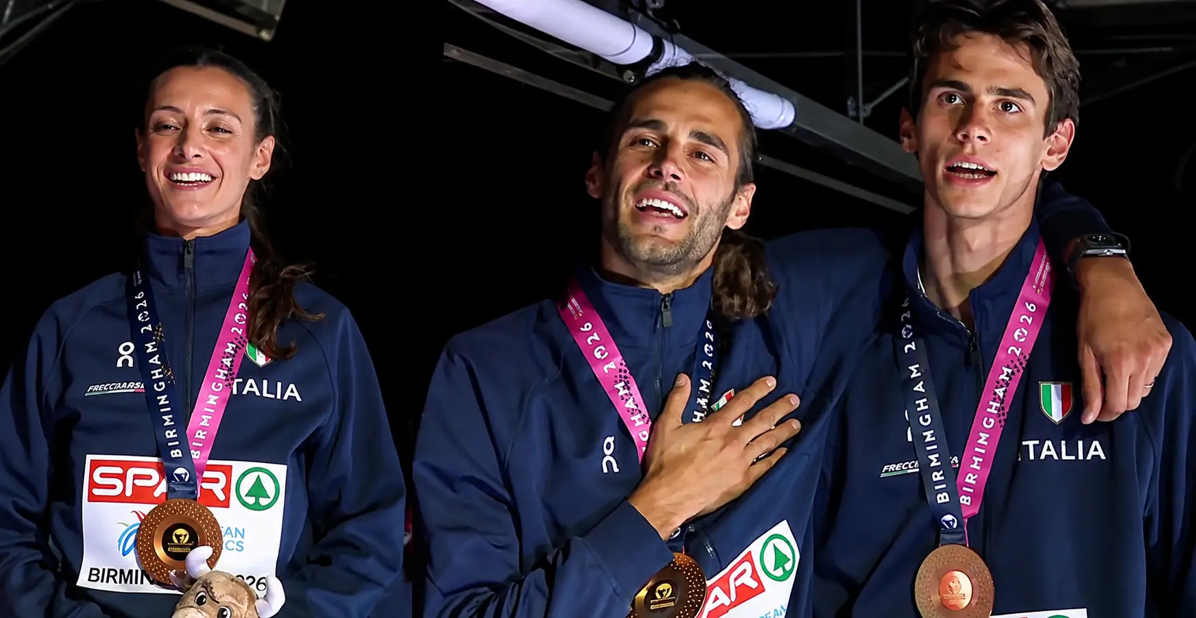 Nadia Battocletti e Tamberi sul gradino più alto del podio con Sioli bronzo